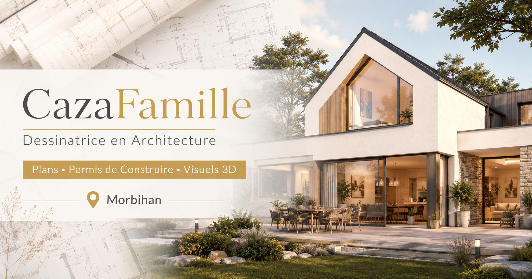 Dessinatrice en architecture Morbihan - CazaFamille Peillac - plans et permis de construire